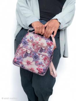 Preview: Outdoorstoff Flowing Bloom Blüten rosa/lila Töne by Swafing von Sarah Mariam